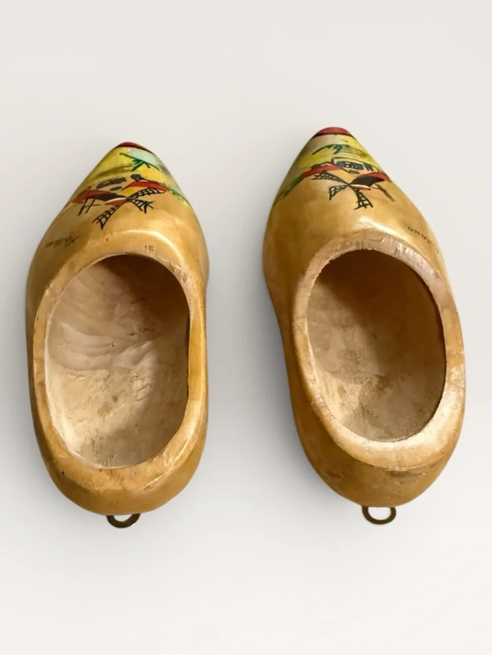 Vintage Hand-Painted Dutch Wooden Shoes From Holland - 1970’s